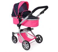 Bayer Chic 2000® Poussette de poupée Mika 2-en-1 Confettis Rose Pliable Poignée 47-80 cm Poupées 52 cm