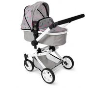 Bayer Chic 2000 Poussette poupée Mika 2 en 1 Pliable et réglable | Poussette poupée 2 en 1 pliable avec poignée réglable (47-80 cm), pour poupées jusqu'à 52 cm.