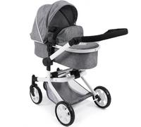 Bayer Chic 2000 Poussette poupée Mika 2 en 1 Pliable et réglable | Poussette poupée 2 en 1 pliable avec poignée réglable (47-80 cm), pour poupées jusqu'à 52 cm.