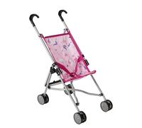 Bayer Chic 2000 Poussette pour poupée Funny, Mini Buggy, Rose Licorne | Poussette licorne rose à partir de 3 ans avec sangle de fixation. Diable pliable pour poupées jusqu'à 50 cm. Hauteur fixe