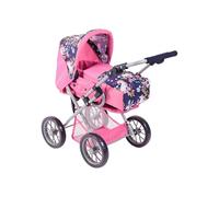 Bayer Chic 2000 Poussette pour poupée Leni, 2 en 1 avec Sac de Transport Amovible, Licorne, Bleu Marine/Rose, 560-43