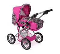 Bayer Chic 2000 - Poussette pour poupée Leni 2 en 1 avec Sac de Transport Amovible, Perles Rose Vif 560-87