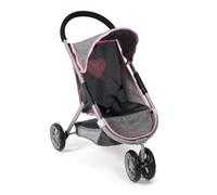 Bayer Chic 2000 Poussette pour poupée Speedy - Mélange Gris Marine - Convient aux poupées jusqu'à 46 cm - Hauteur de poussée 58 cm