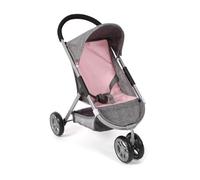 Bayer Chic 2000 Poussette pour poupée Speedy - Mélange Gris Rose - Convient aux poupées jusqu'à 46 cm - Hauteur de poussée 58 cm