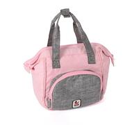 Bayer Chic 2000 Sac à Langer pour poupée - Mélange Gris et Rose | Sac à langer élégant pour poupée en gris et rose chiné. Beaucoup d'espace de rangement pour les accessoires de poupée