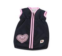 Bayer Chic 2000-Sac de Couchage 55 cm-Vêtements Accessoires de poupée, 792 26, Gris mélangé/Bleu Marine, Large