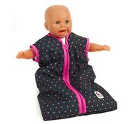 Bayer Chic 2000 Sac de Couchage Bleu/Rose Dots - Poupée Sac de Couchage - 45 x 27 x 2 cm - 3 à 7 ans