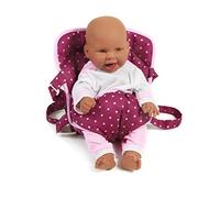 Bayer Chic 2000 Sangle de Transport pour poupée de bébé - Accessoire de poupée - Mûre à Pois - Violet et Rose