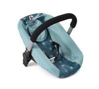 Bayer Chic 2000® Siège Auto Poupée avec Adaptateur pour Poupée - Étoiles Turquoise - Poupées jusqu'à 52 cm - 3-8 J
