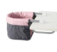 Bayer Chic 2000 Siège de Table de poupée, siège de Table pour poupées, Meubles de poupée, Accessoires de poupée, Gris foncé/Rose chiné
