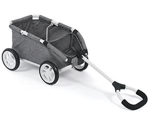 Bayer Chic 2000-Skipper, Petit Chariot pour Ours en Peluche et poupées, Jeans Gris, 660 76, 46 x 30 x 29 cm