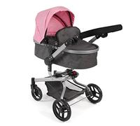 Bayer Chic 2000 Yolo Poussette de poupée combinée 2 en 1 pour Enfants de 4 à 8 Ans, mélange Anthracite/Rose