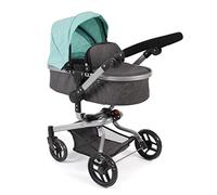 Bayer Chic 2000 Yolo Poussette de poupée combinée 2 en 1 pour Enfants de 4 à 8 Ans, mélange Anthracite/Menthe