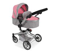 Bayer Chic 2000 Yolo Poussette de poupée combinée 2 en 1 pour Enfants de 4 à 8 Ans, mélange Gris/Rose