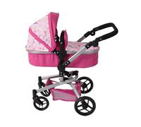 Bayer Chic 2000 Yolo Poussette poupée 2-en-1, Guidon réversible | Landau 2-en-1 avec guidon réversible réglable de 46 à 82 cm, roues pivotantes et nacelle transformable.