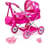 Bayer Design 12249AB Poussette de poupée Smarty avec sac, accessoires, panier intégré et couverture