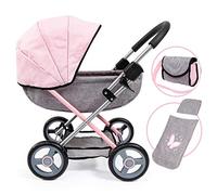 Bayer Design 12733AA Landau pour poupée et Poupon Cosy, Poussette de Poupées, Pliable, Sac à bandoulière, Panier de Rangement, avec la Couverture câline et l'oreiller