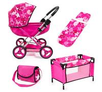 Bayer Design 12749AB Poussette de poupée Cosy, Landau, lit, Coussin et Couverture, Sac