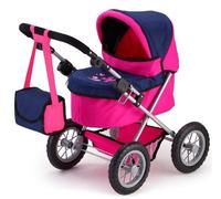 BAYER Poussette Landau Pour Poupée Trendy Classic Bleu Rose, Réglable - 68 Cm