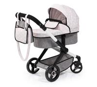 Bayer Design 17031AA Landau pour poupée Combi Xeo, avec Sac, Jeans-Gris, Beige, étoiles