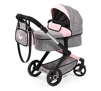 Bayer Design 17033AA Landau pour poupée Xeo, Poussette pour Poupon, réglable en Hauteur, poignée réversible, Convertible, Sac