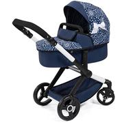 Bayer Design 17073AB Landau pour poupée Combi Xeo, Poussette de poupée, réglable en Hauteur, Convertible, Sac, Bleu