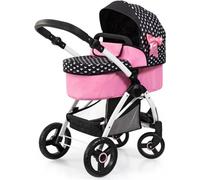 Bayer Design 17560AA Poussette de poupée City Max avec sac, réglable en hauteur, roues avant pivotantes, transformable en jogger, panier intégré
