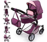 Bayer Design 18137AA Landau pour Poupée City Neo avec Sac, Convertible en Poussette Canne, Pliable, réglable