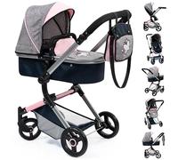 Bayer Design 18427AA Landau pour Poupée Neo Vario avec Sac, Convertible en Poussette Canne, Pliable, réglable, Reversible