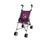 Bayer Design 30157AA - Poussette pour poupées, pliable/pliable, roues doubles, violet, nœud papillon