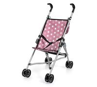 Bayer Design 30576AB Poussette Canne pour poupée avec Sac, Roues Doubles, Ceinture de sécurité, Pliable, en métal