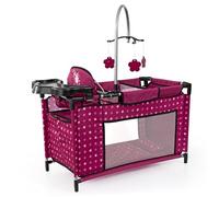 Bayer Design 62667AA Lit de poupée avec Chaise Haute intégrée, Table à Langer, Mobile, Accessoire pour poupée