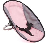 Bayer Design - 63608AB, Accessoires pour poupées, Chaise haute pour poupées, Porte-poupées, Berceau pour poupées, avec sac, gris, rose