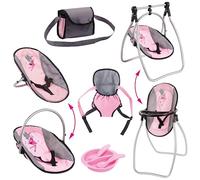 Bayer Design - 63608AB - Vario Set 9 En 1 - Chaise Haute Rose et Gris