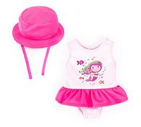 Bayer Design 84204AA Vêtements de poupée 38-42 cm, Accessoire pour Poupon, Maillot de Bain, Chapeau de Soleil