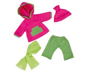 Bayer Design 84664AA Vêtement pour Poupée de 40-46cm, Accessoire de Poupon, Pull, Pantalon, écharpe, Gants, Bonnet