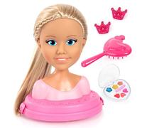 Bayer Design 90030AA Charlene Top Model tête à Coiffure Coiffeur avec Pinces à Cheveux et Brosse, Plateforme, 21 cm