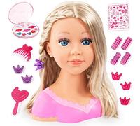 Bayer Design 90088AA Tête à Coiffer et Maquiller, Charlene Super Model avec Accessoires pour Cheveux et Maquillage, Longs Cheveux blonds, 27cm, 1.13 kg
