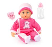 Bayer Design 93824BM Poupée Interactive, Poupon parlante, Corps Souple, tétine, biberon, 38 cm