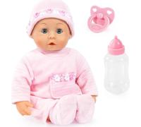 Bayer Design 93824CK Poupée interactive, parlante, yeux endormis, corps doux, 24 sons pour bébé, 38 cm