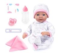 Bayer Design 93827AB Reborn poupée, Poupon bébé, Nouveau né, réaliste, comme Vrai, tétine, biberon, Couverture