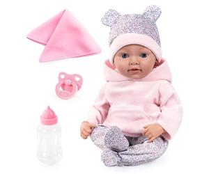 Bayer Design 93827AD Reborn poupée, Poupon bébé, Nouveau né, réaliste, comme Vrai, tétine, biberon, Couverture