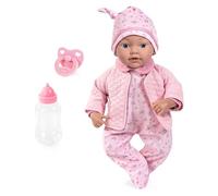 Bayer Design 93827AF Reborn poupée, Poupon bébé, Nouveau né, réaliste, comme Vrai, tétine, biberon, 38 cm