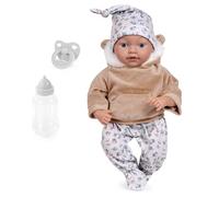 Bayer Design 93827AG Reborn poupée, Poupon bébé, Nouveau né, réaliste, comme Vrai, tétine, biberon, 38 cm