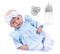 Bayer Design 93827AL Reborn poupée, Poupon bébé, Nouveau né, réaliste, comme Vrai, tétine, biberon, 38 cm