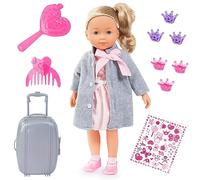 Bayer Design 94637AK Charlene Interactive poupée avec Cheveux, Parle français, valises, Accessoires, 46 cm, Rose