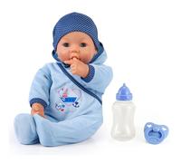 Bayer Design, Hello 94683AA - Poupon Bébé interactif, Poupée Garçon avec fonctions et Accessoires, 46cm