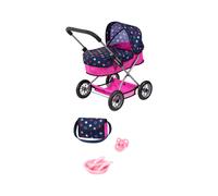 Bayer Design 12216AB Poussette pour poupée Smarty avec Sac, Accessoires pour Poupon, tétines, Assiette, Couverts, pour Les Jeux de rôle des Enfants