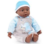 Bayer Design Poupée Interactive Baby 40 cm, avec des Sons, Afro-américaine | Poupon Bébé, fille, parlante, avec des bouclettes, corps souple, tenue adorable, pour les jeux de rôle