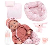 Bayer Design Poupée Reborn 38 cm, avec Sac de Transport et Accessoires